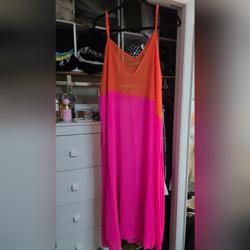 Colorblock Sleeveless Swim Suit Cover up